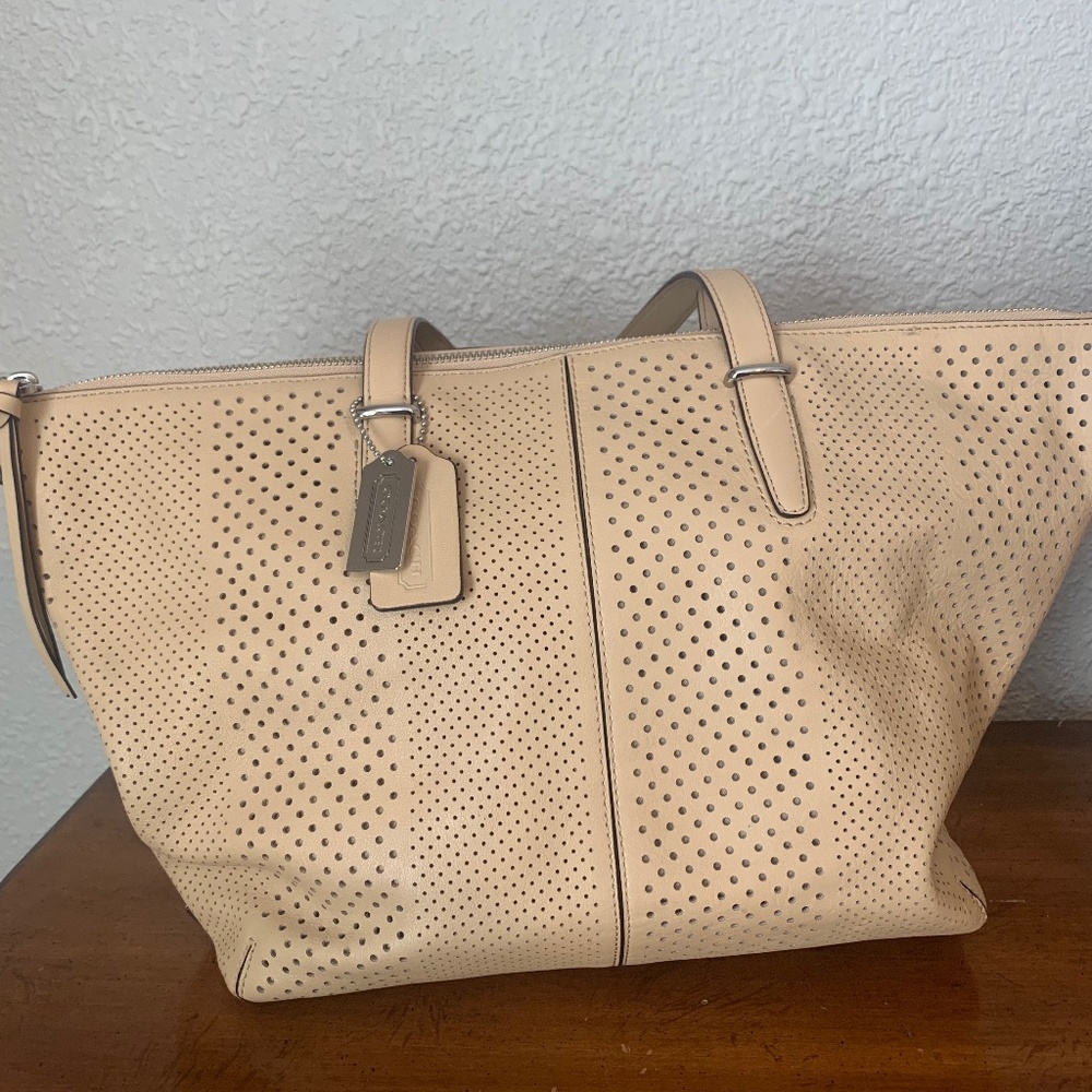 Coach Bleecker Stripe Cooper Shoulder Bag